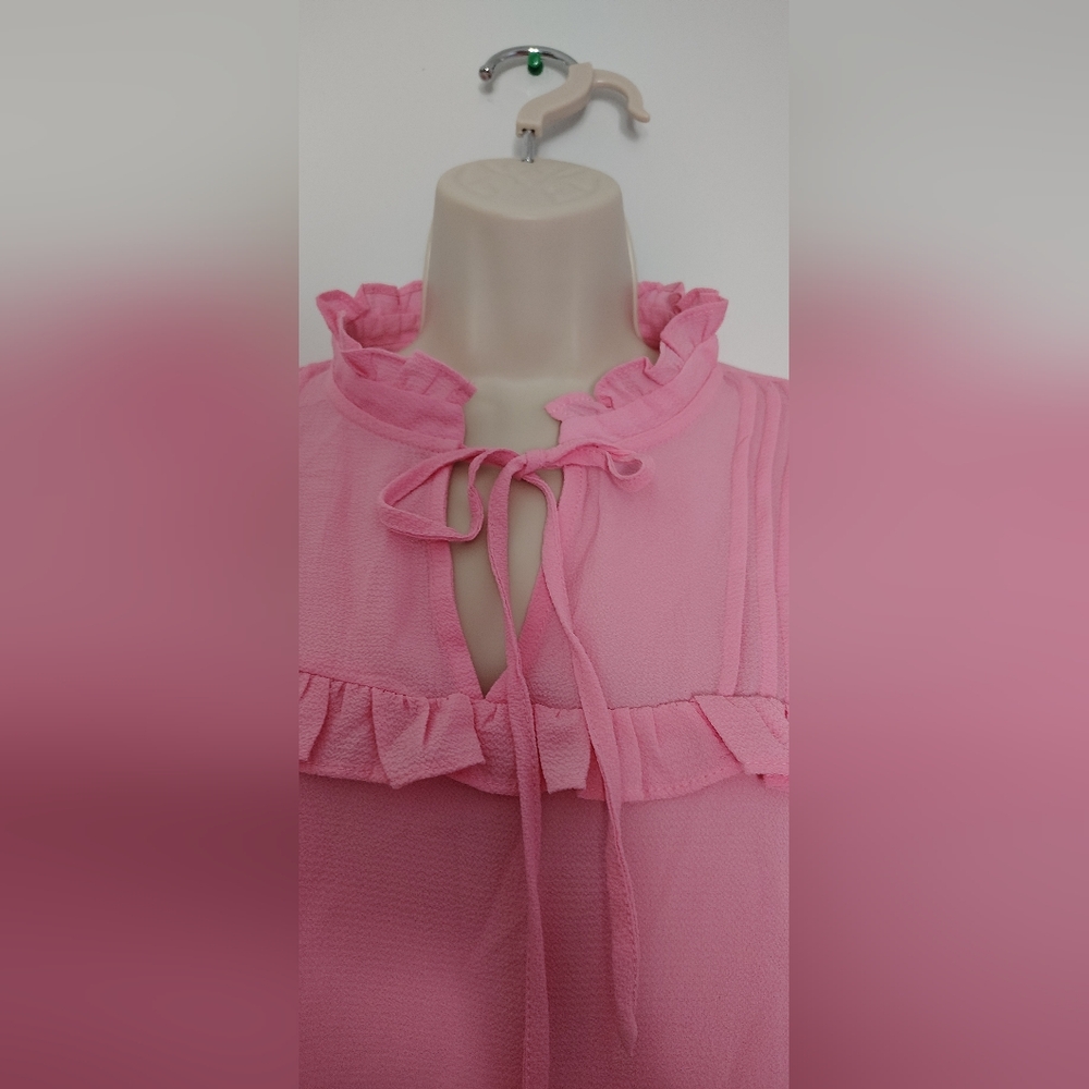 CeCe Pink Ruffled Blouse - Picture 4 of 6
